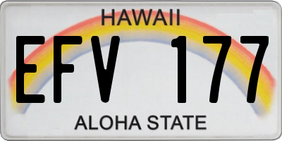 HI license plate EFV177