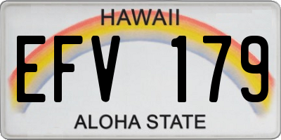 HI license plate EFV179