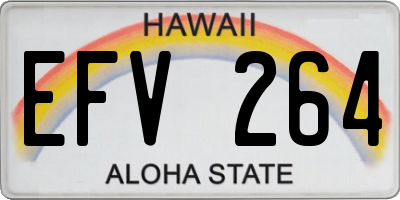 HI license plate EFV264