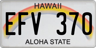 HI license plate EFV370