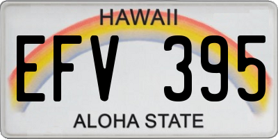 HI license plate EFV395