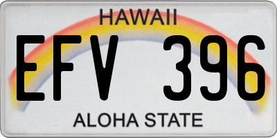 HI license plate EFV396