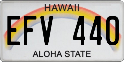 HI license plate EFV440
