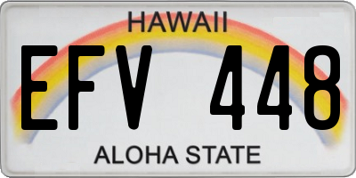 HI license plate EFV448