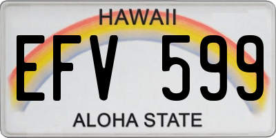 HI license plate EFV599