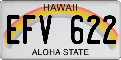 HI license plate EFV622