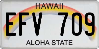 HI license plate EFV709