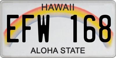 HI license plate EFW168