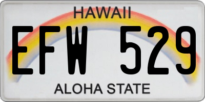 HI license plate EFW529