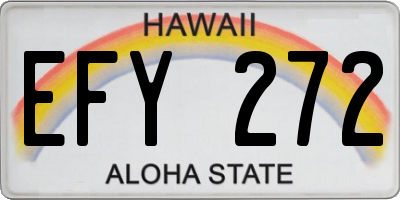 HI license plate EFY272
