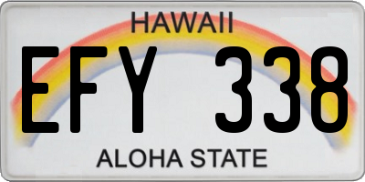 HI license plate EFY338