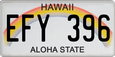 HI license plate EFY396