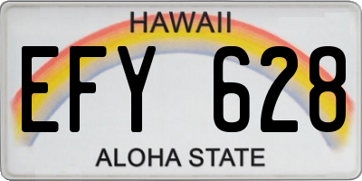 HI license plate EFY628