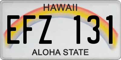 HI license plate EFZ131