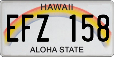 HI license plate EFZ158