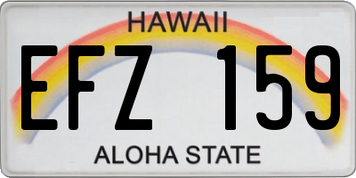 HI license plate EFZ159