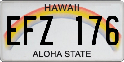 HI license plate EFZ176