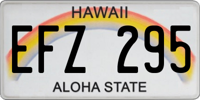 HI license plate EFZ295