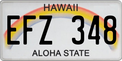 HI license plate EFZ348