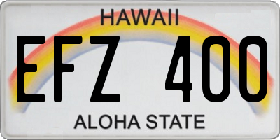 HI license plate EFZ400