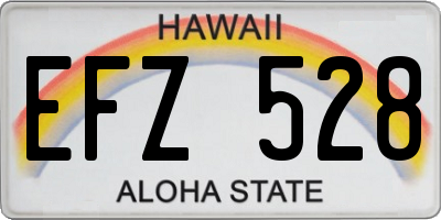 HI license plate EFZ528
