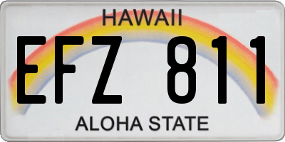 HI license plate EFZ811