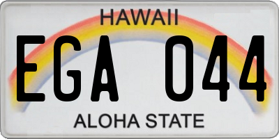 HI license plate EGA044