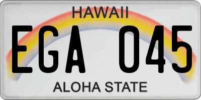 HI license plate EGA045
