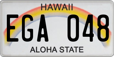 HI license plate EGA048