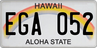 HI license plate EGA052