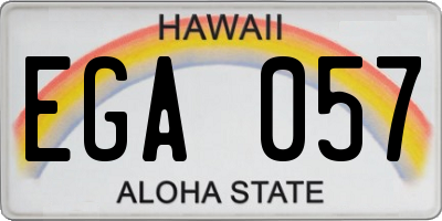 HI license plate EGA057
