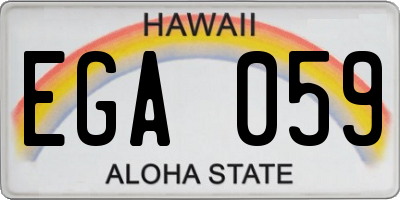 HI license plate EGA059