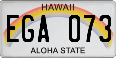 HI license plate EGA073