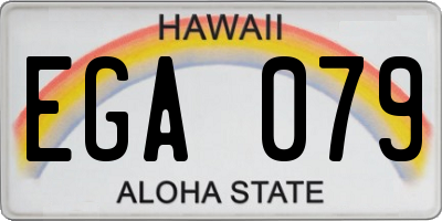 HI license plate EGA079