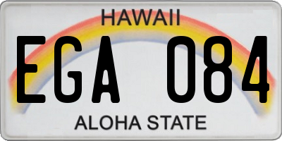 HI license plate EGA084