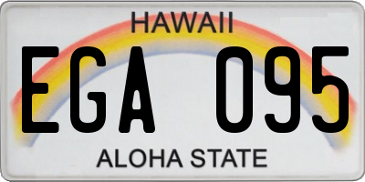 HI license plate EGA095