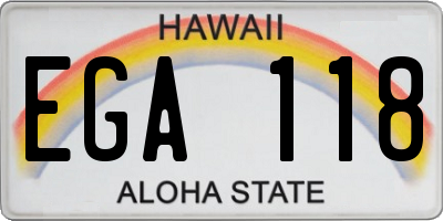 HI license plate EGA118