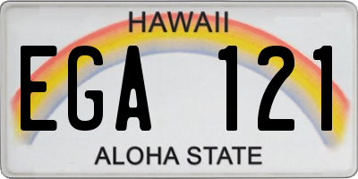 HI license plate EGA121