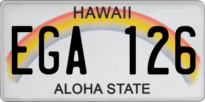 HI license plate EGA126