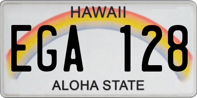 HI license plate EGA128