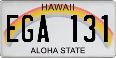 HI license plate EGA131