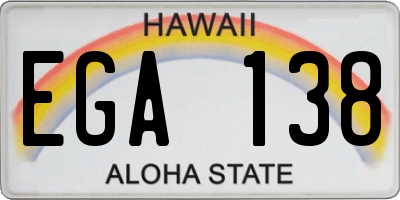 HI license plate EGA138