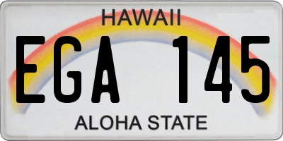 HI license plate EGA145