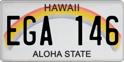 HI license plate EGA146