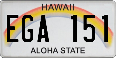 HI license plate EGA151