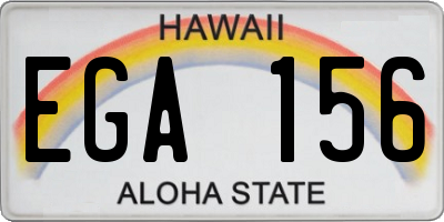 HI license plate EGA156