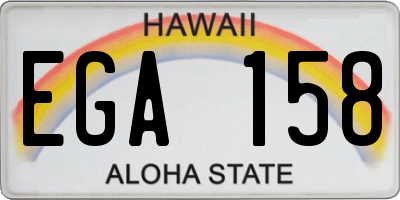 HI license plate EGA158
