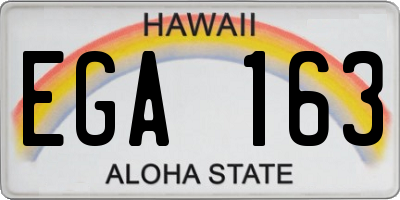 HI license plate EGA163