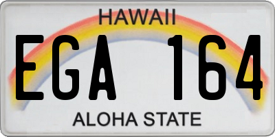HI license plate EGA164