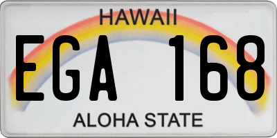 HI license plate EGA168